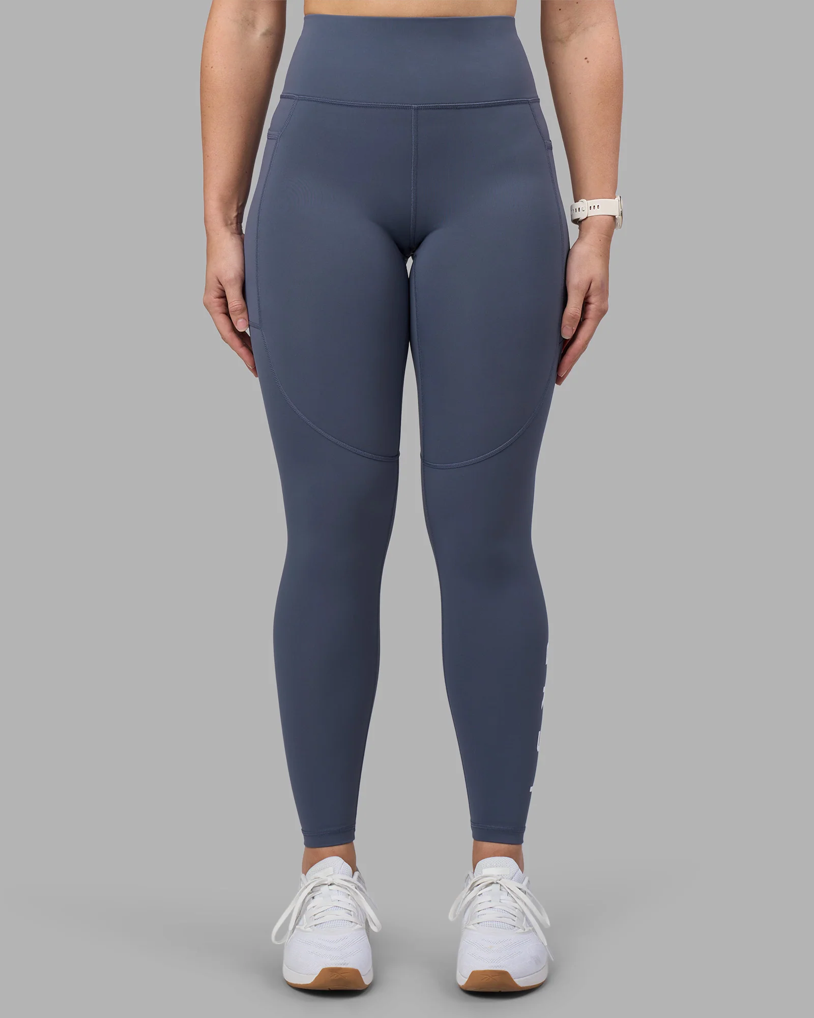 Rep Ultra High-Rise Full Length Legging Pockets - Night Shadow-White