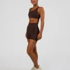 Fusion V-Contour Ultra High-Rise 4" Short Pockets - Hot Chocolate