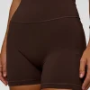 Fusion V-Contour Ultra High-Rise 4" Short Pockets - Hot Chocolate