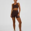 Fusion V-Contour Ultra High-Rise 4" Short Pockets - Hot Chocolate