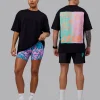 So Cal 24 FLXCotton Oversize Tee - Black-Beacon Orange