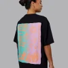 So Cal 24 FLXCotton Oversize Tee - Black-Beacon Orange