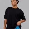 So Cal 24 FLXCotton Oversize Tee - Black-Beacon Orange