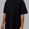 So Cal 24 FLXCotton Oversize Tee - Black-Beacon Orange