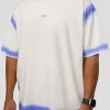 Urban Blur Heavyweight Unisex Oversized Tee - Off White-Power Cobalt