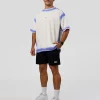 Urban Blur Heavyweight Unisex Oversized Tee - Off White-Power Cobalt