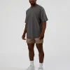Inferno Journey FLXCotton Oversized Tee - Dark Storm Washed-Iceberg Green
