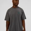 Inferno Journey FLXCotton Oversized Tee - Dark Storm Washed-Iceberg Green