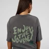 Inferno Journey FLXCotton Oversized Tee - Dark Storm Washed-Iceberg Green