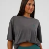 Inferno Journey FLXCotton Oversized Tee - Dark Storm Washed-Iceberg Green