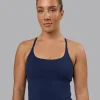 Twist Tank With Shelf Bra - Future Navy