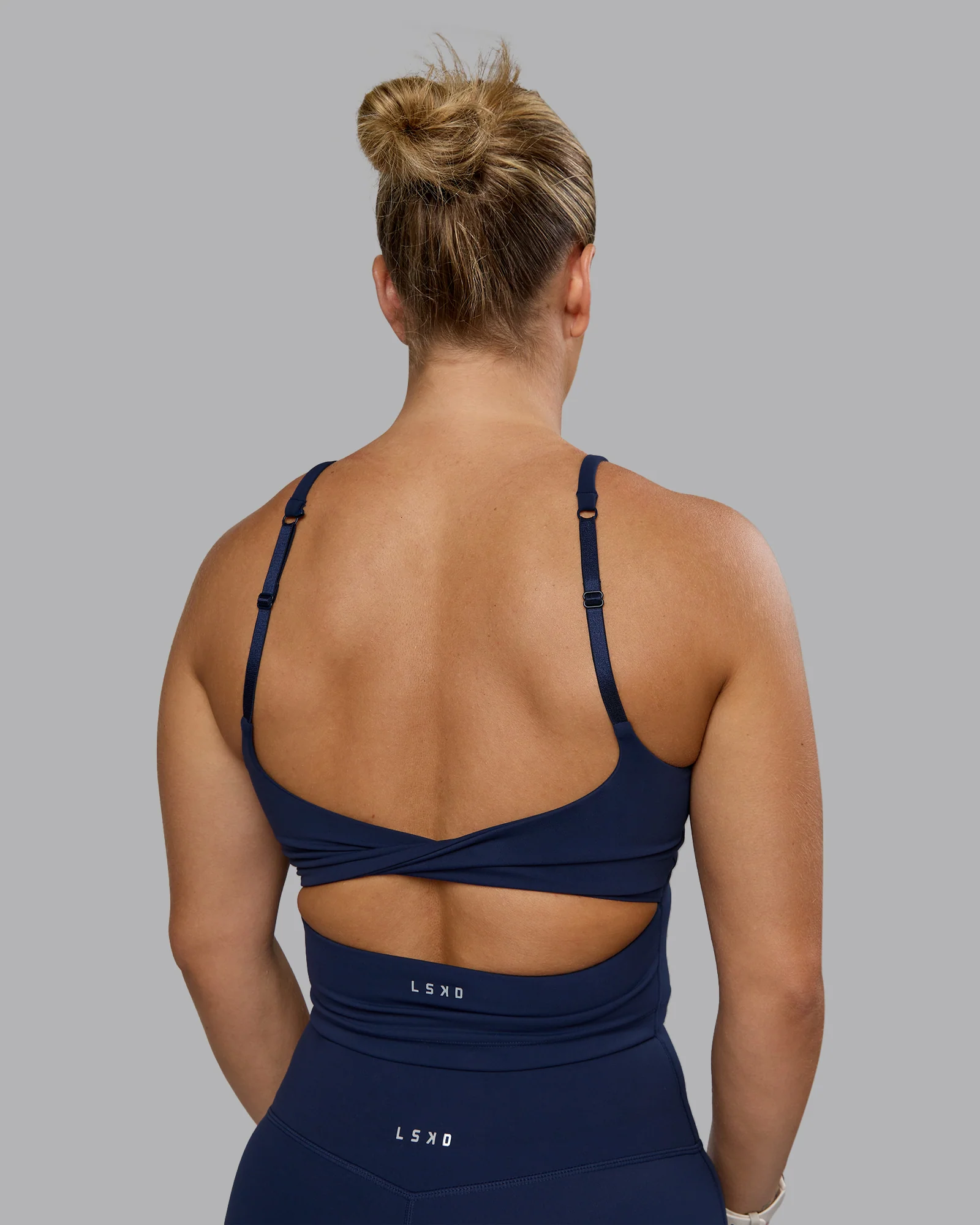 Twist Tank With Shelf Bra - Future Navy