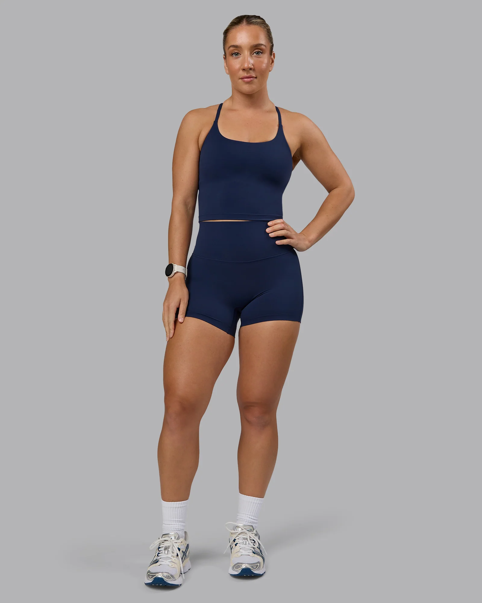 Twist Tank With Shelf Bra - Future Navy