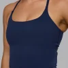 Twist Tank With Shelf Bra - Future Navy