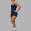 Twist Tank With Shelf Bra - Future Navy