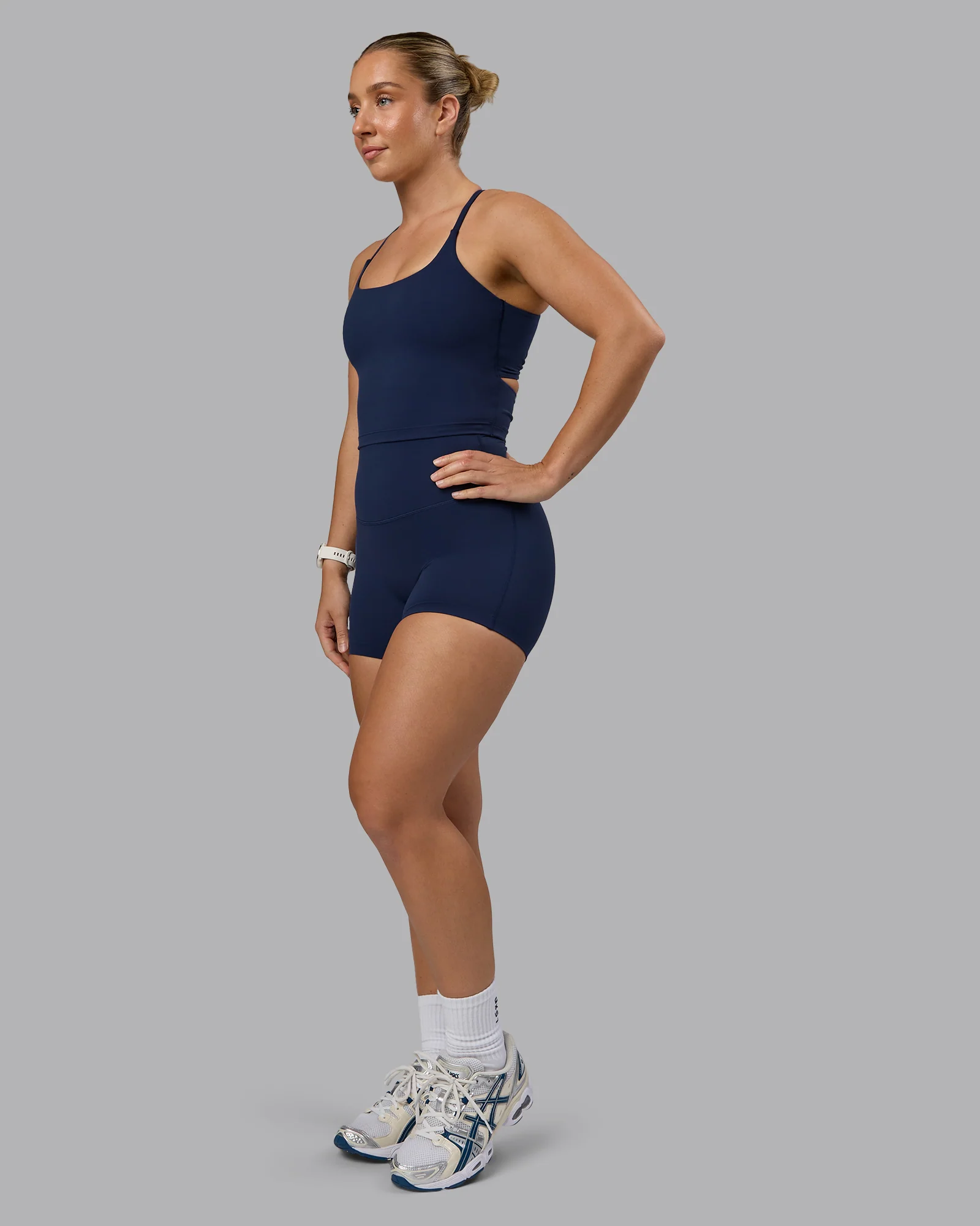 Twist Tank With Shelf Bra - Future Navy