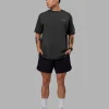 Unisex Strike Through FLXCotton Tee Oversize - Pirate Black-Black