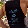 Cadence Run Club Script Values Tank - Black-Palace Blue