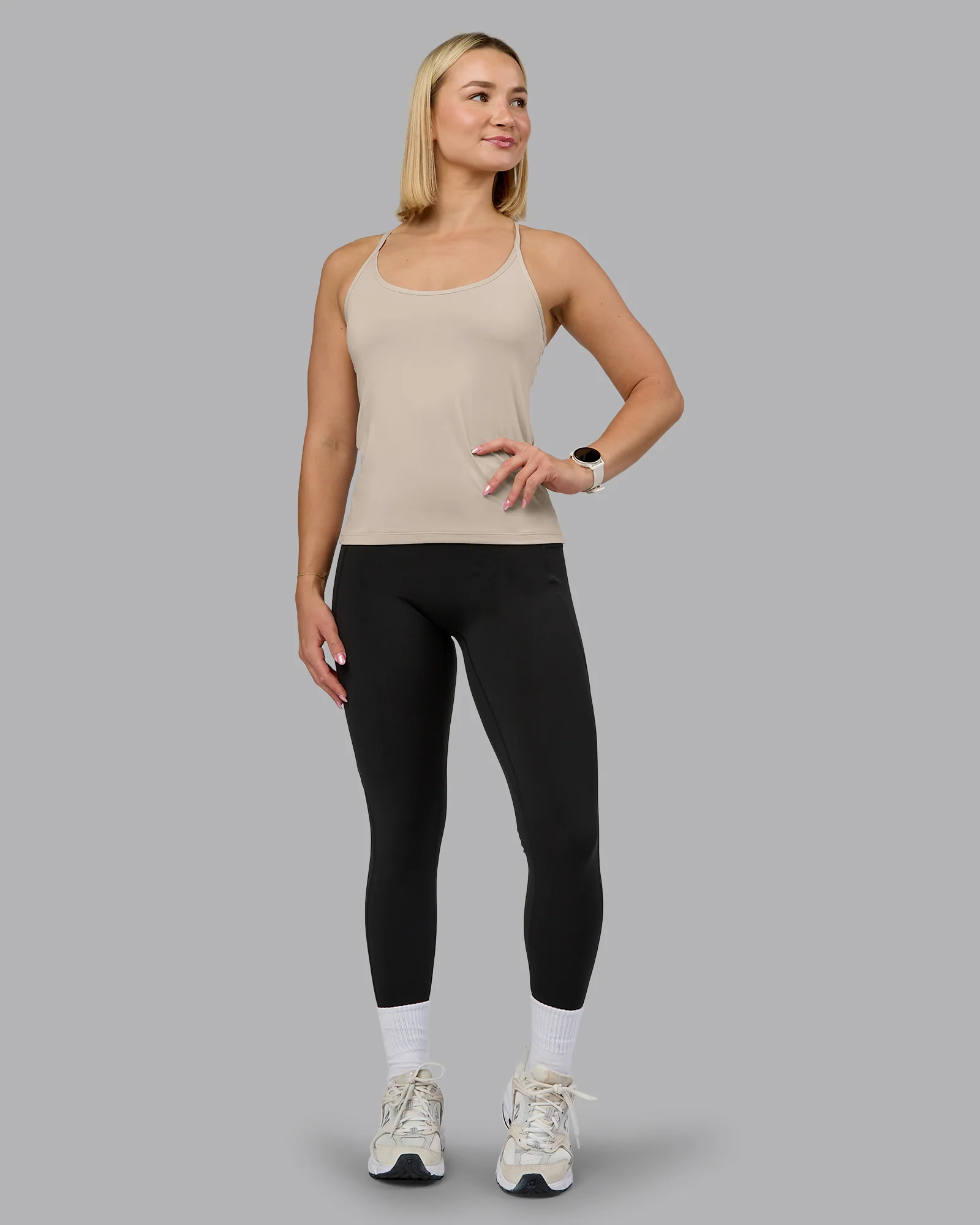 Transition CloudFLX Shelf Bra Tank - Shale Beige