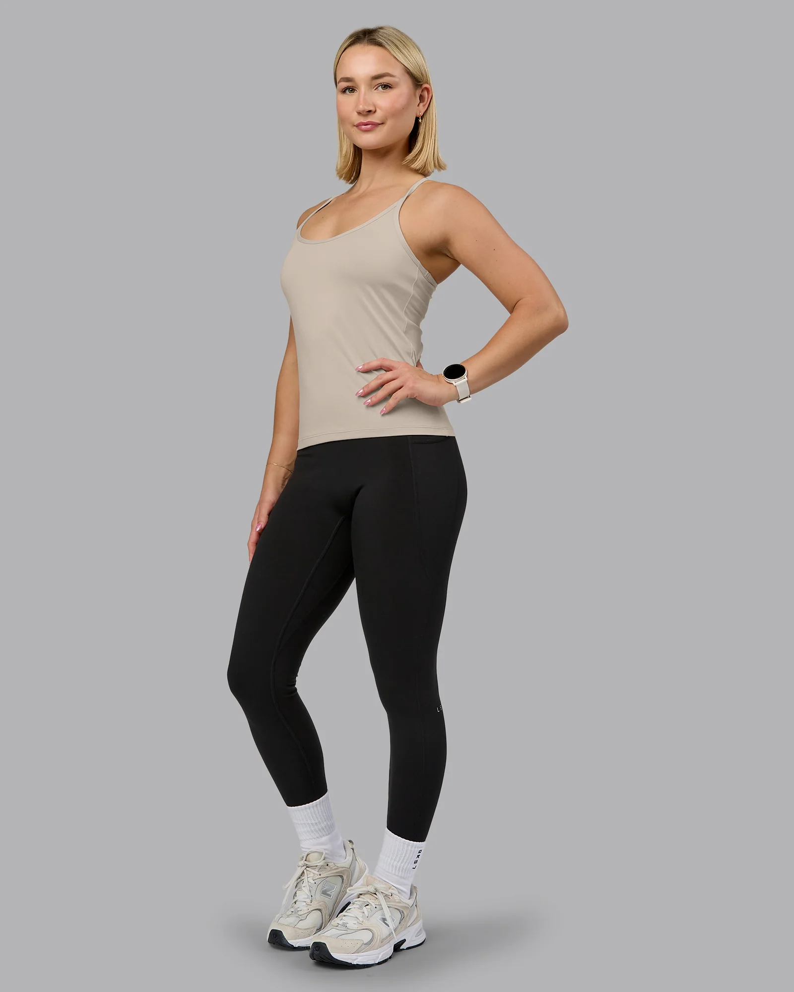 Transition CloudFLX Shelf Bra Tank - Shale Beige