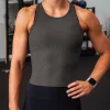 17905-push-high-neck-ribbed-tank-dark-storm-3.webp Push High Neck Ribbed Tank - Dark Storm