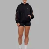 Hyped Unisex Oversized Hoodie - Black-Vibrant Orange
