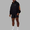 Hyped Unisex Oversized Hoodie - Black-Vibrant Orange