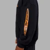 Hyped Unisex Oversized Hoodie - Black-Vibrant Orange