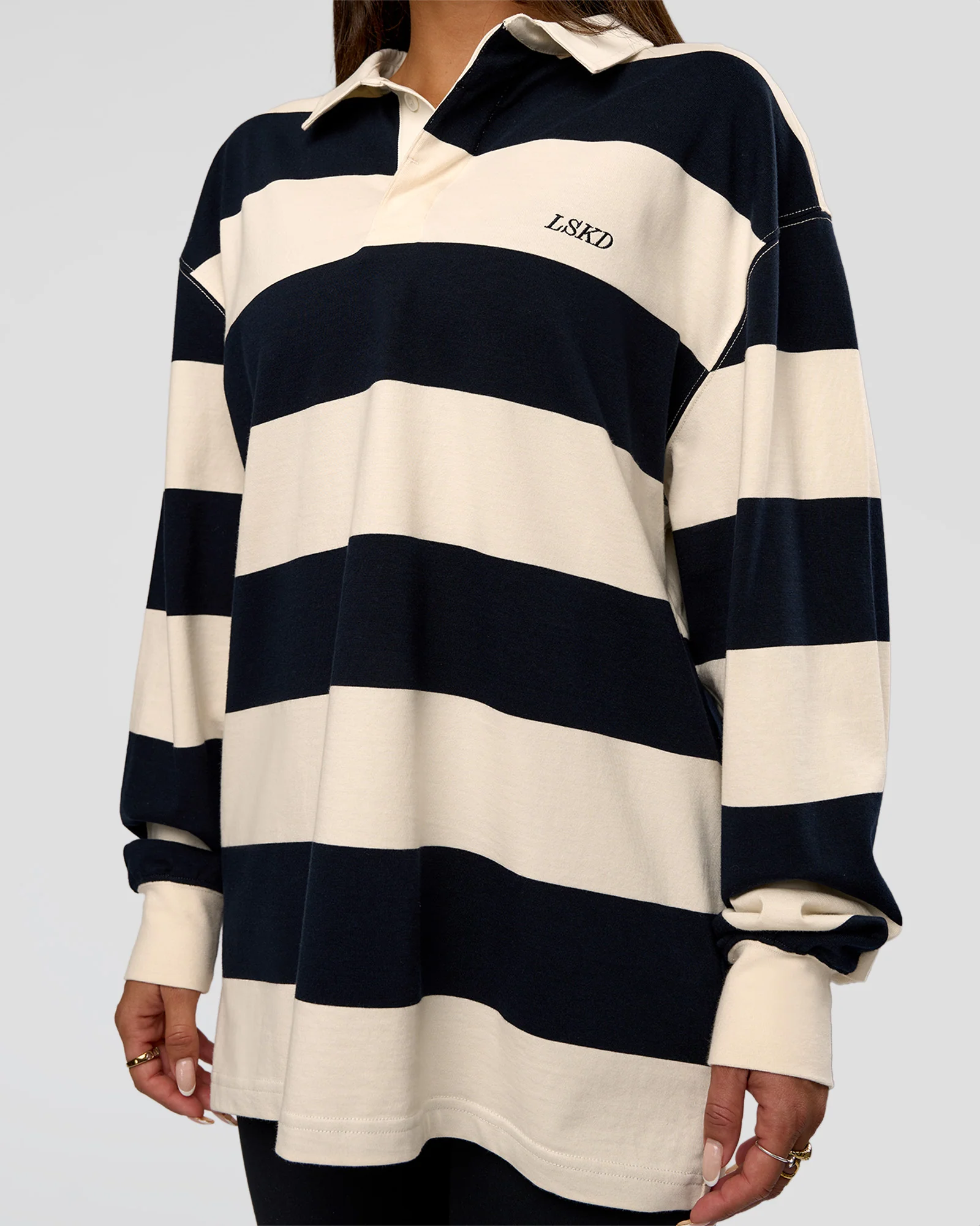 Clubhouse Unisex Rugby Polo - Future Navy-Off White