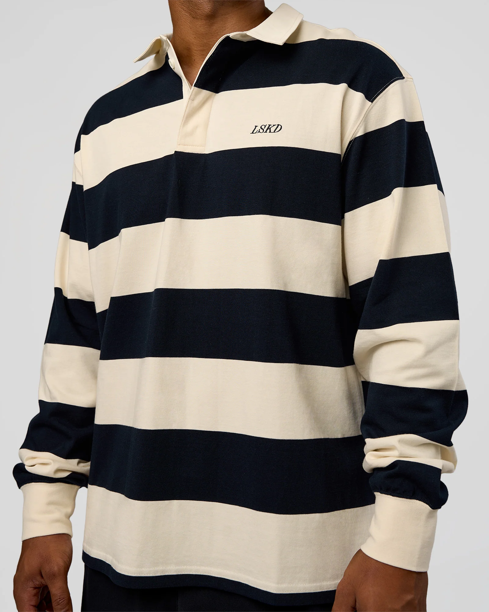 Clubhouse Unisex Rugby Polo - Future Navy-Off White