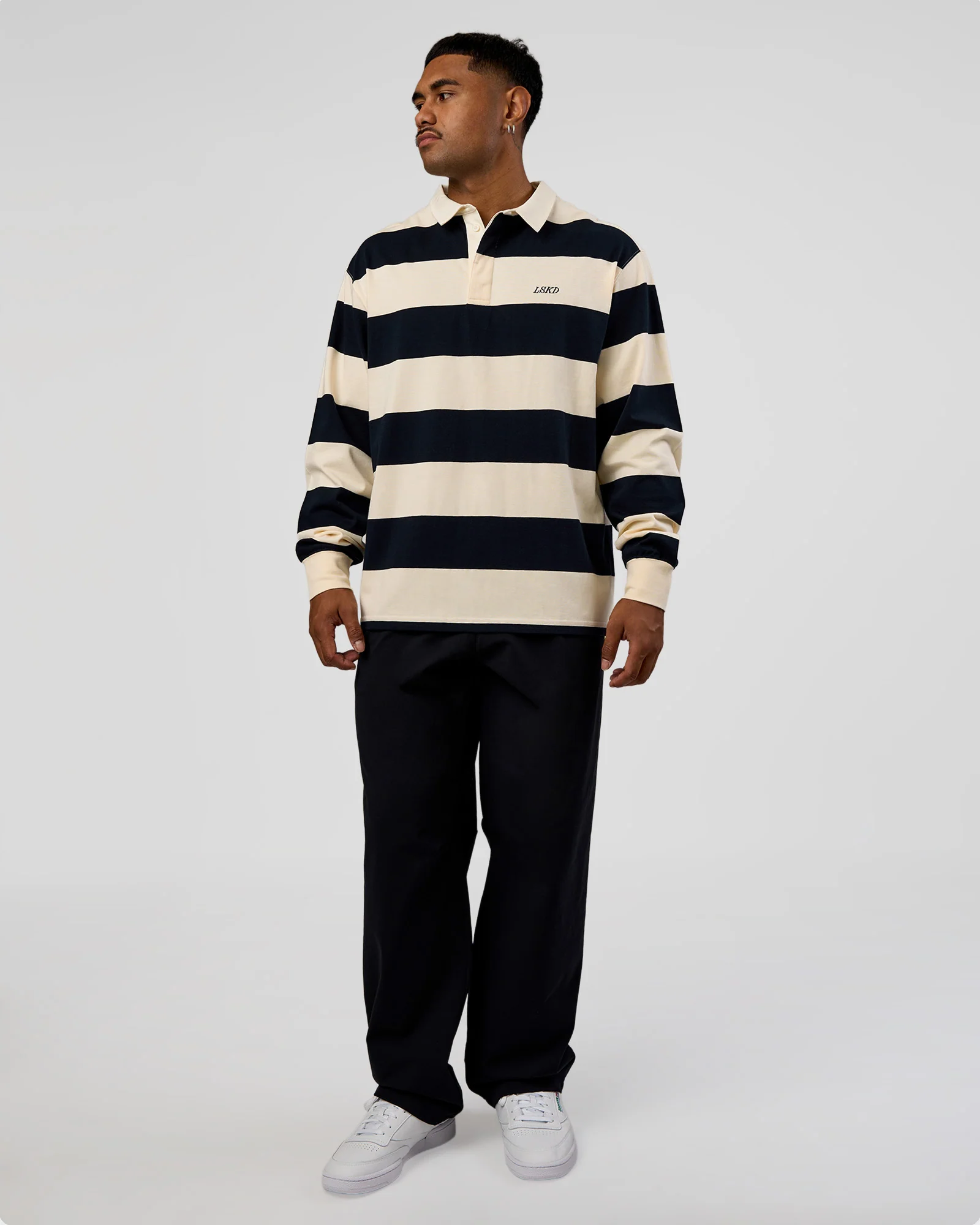 Clubhouse Unisex Rugby Polo - Future Navy-Off White