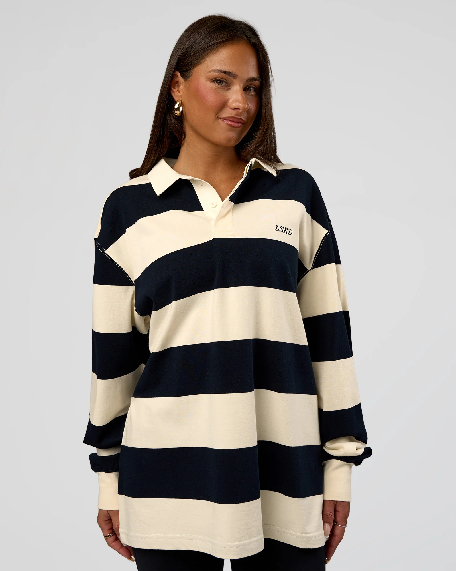 Clubhouse Unisex Rugby Polo - Future Navy-Off White