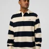 Clubhouse Unisex Rugby Polo - Future Navy-Off White