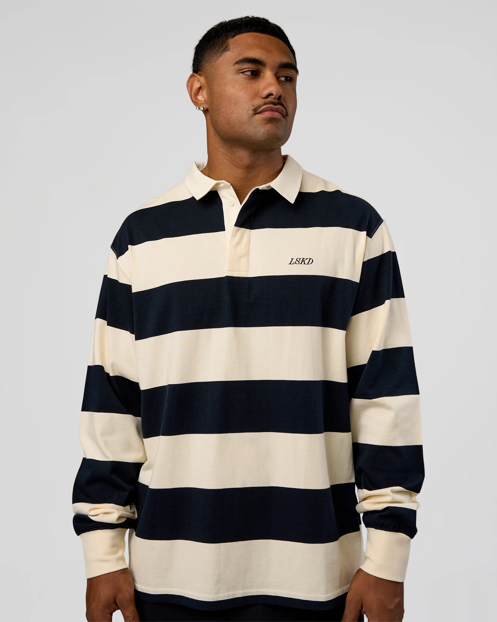 Clubhouse Unisex Rugby Polo - Future Navy-Off White