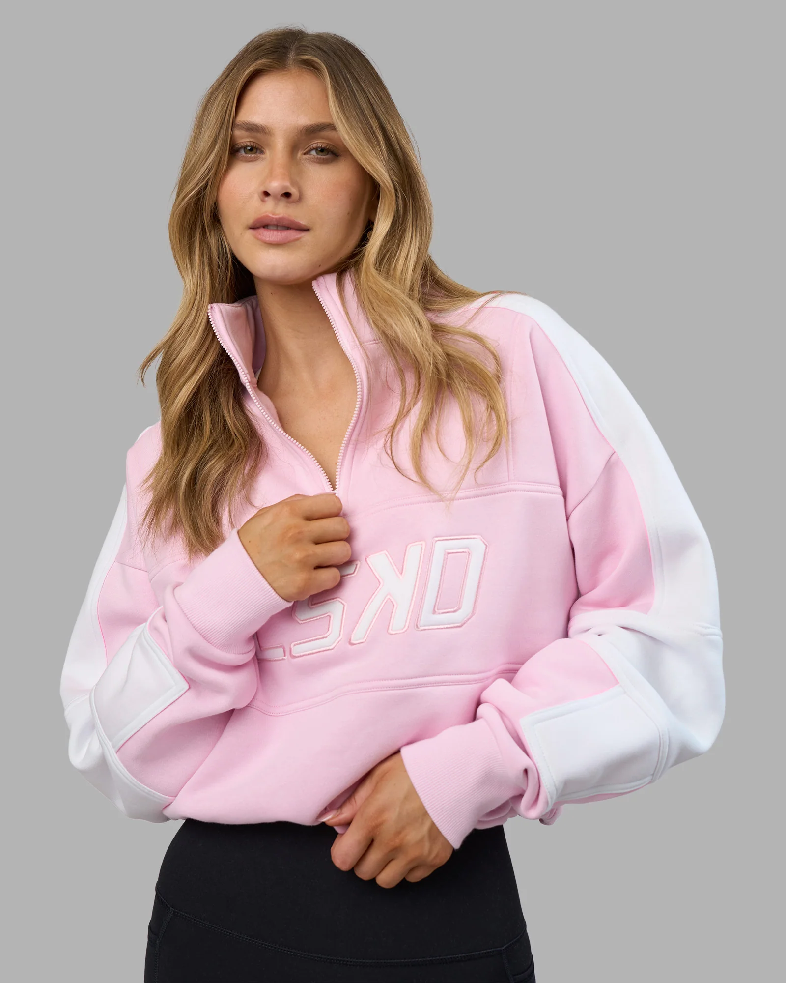 Slam Quarter Zip Sweater - Marshmallow-White
