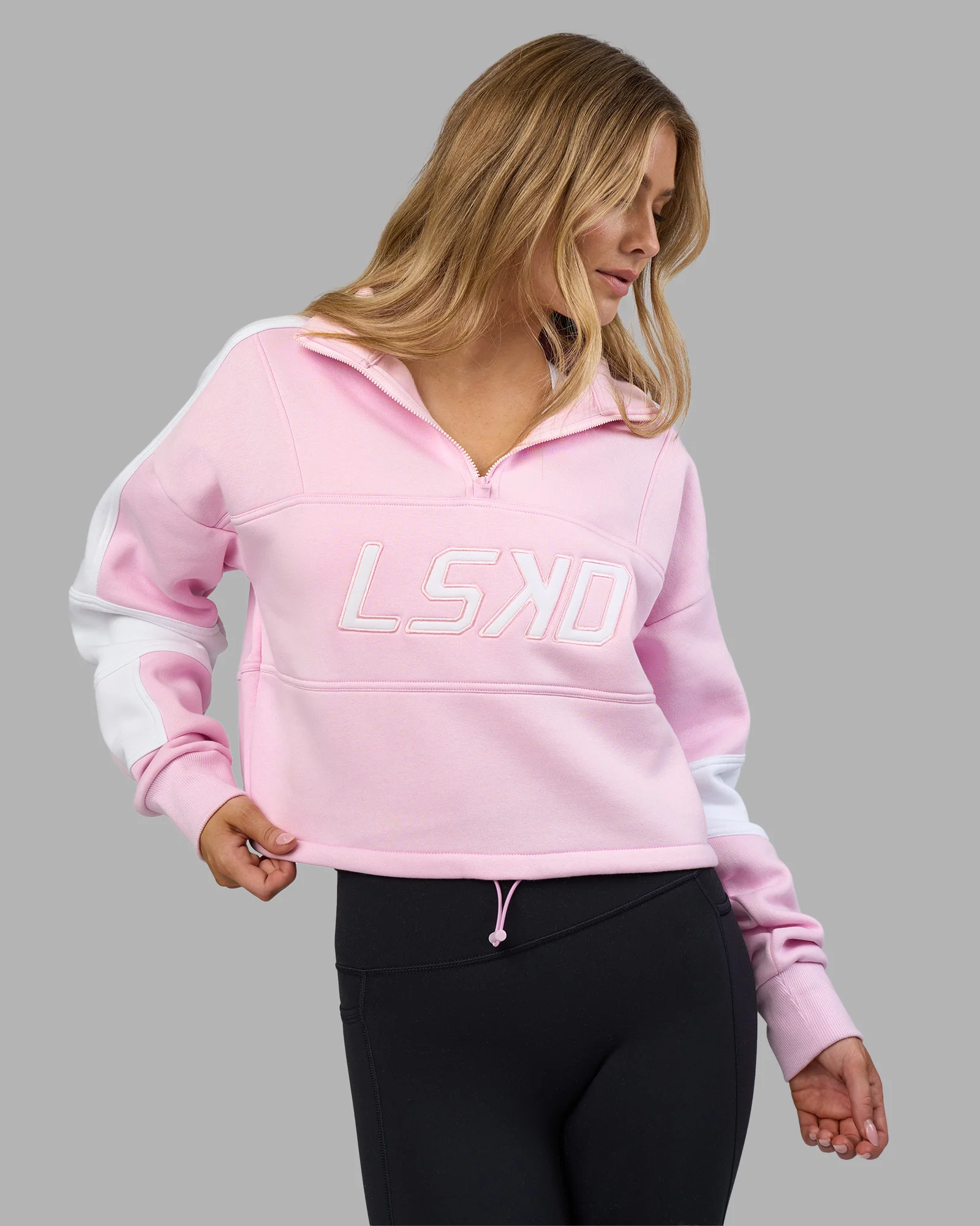 Slam Quarter Zip Sweater - Marshmallow-White