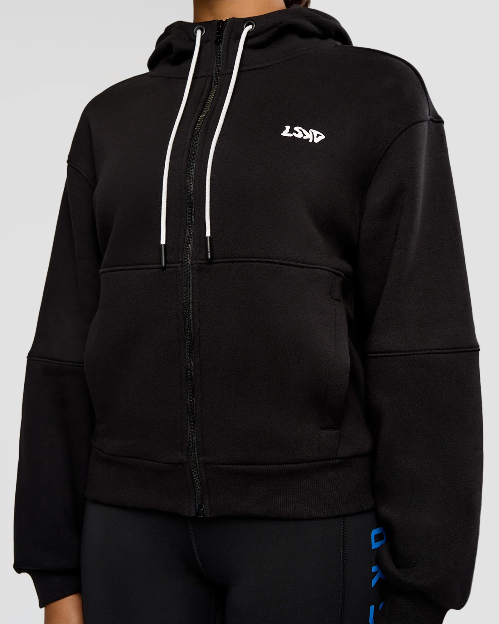 Run Fast Lift Heavy Hoodie - Black-White