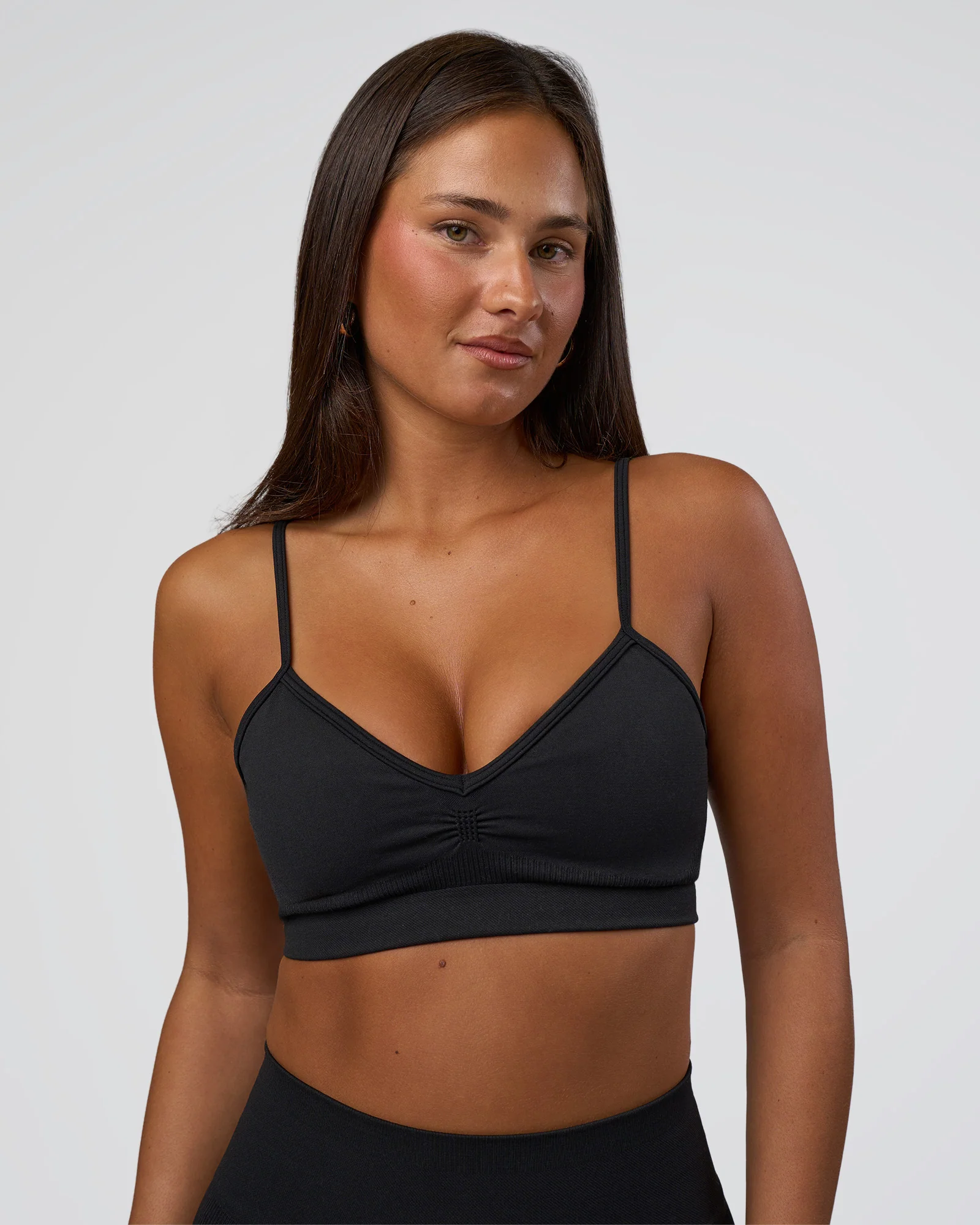 Spark Seamless Sports Bra - Black