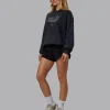 Chrome Washed Oversized Hoodie - Black