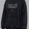 Chrome Washed Oversized Hoodie - Black