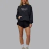 Chrome Washed Oversized Hoodie - Black