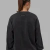 Segmented Oversized Sweater - Black Washed