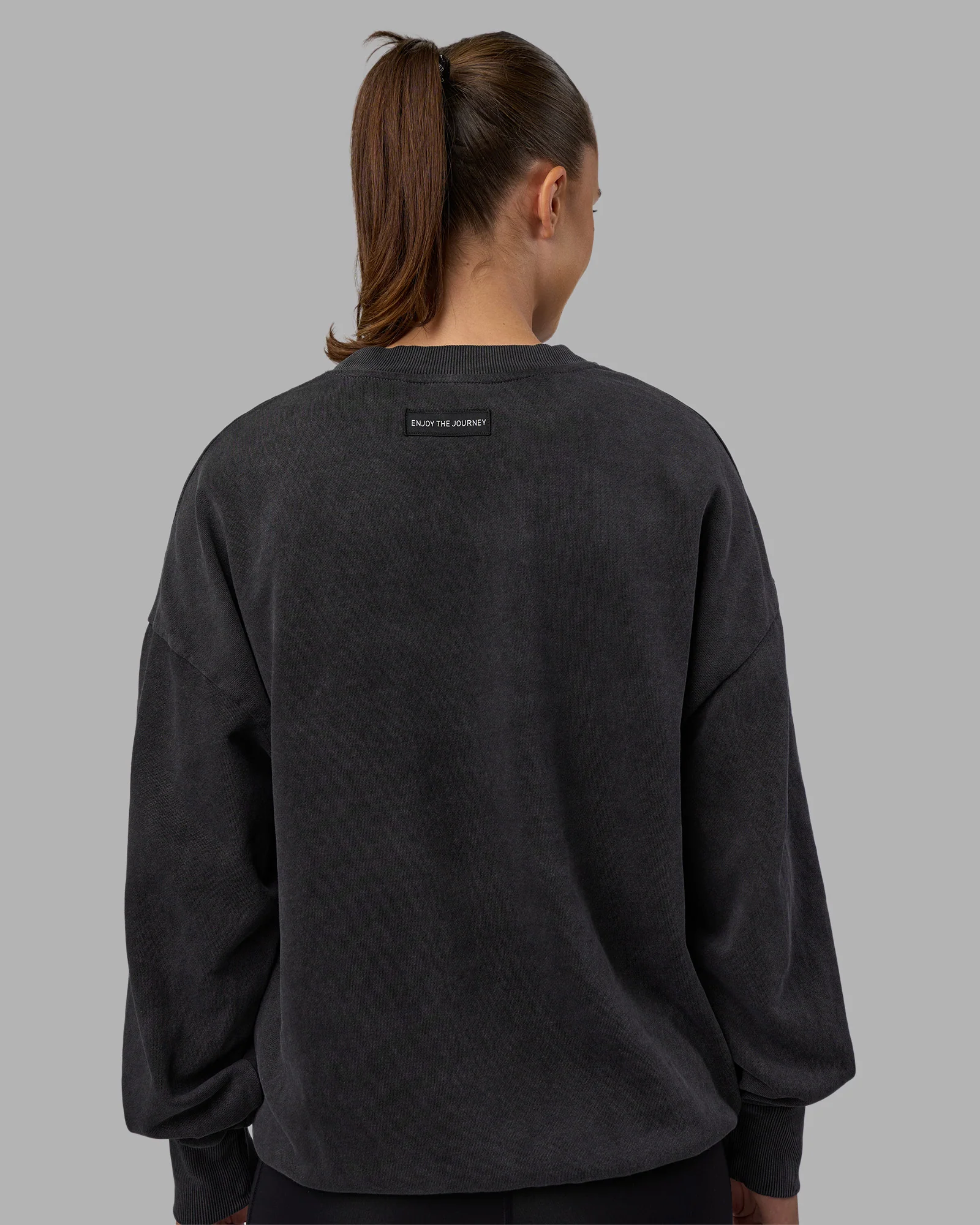 Segmented Oversized Sweater - Black Washed