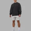 Segmented Oversized Sweater - Black Washed
