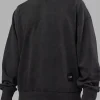 Segmented Oversized Sweater - Black Washed
