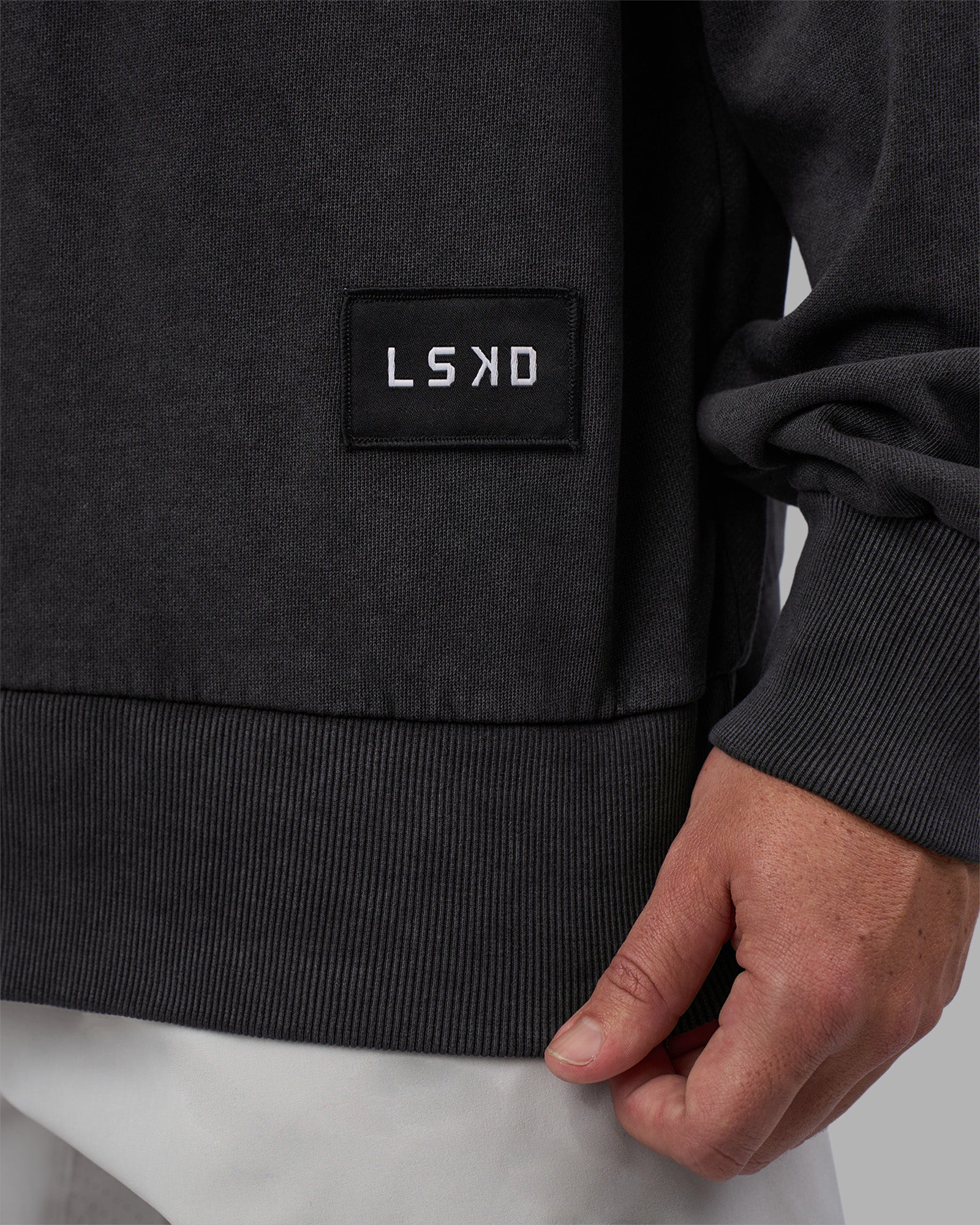 Segmented Oversized Sweater - Black Washed