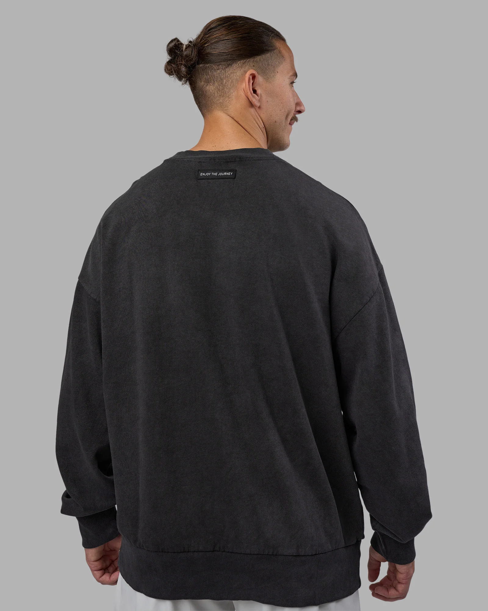 Segmented Oversized Sweater - Black Washed