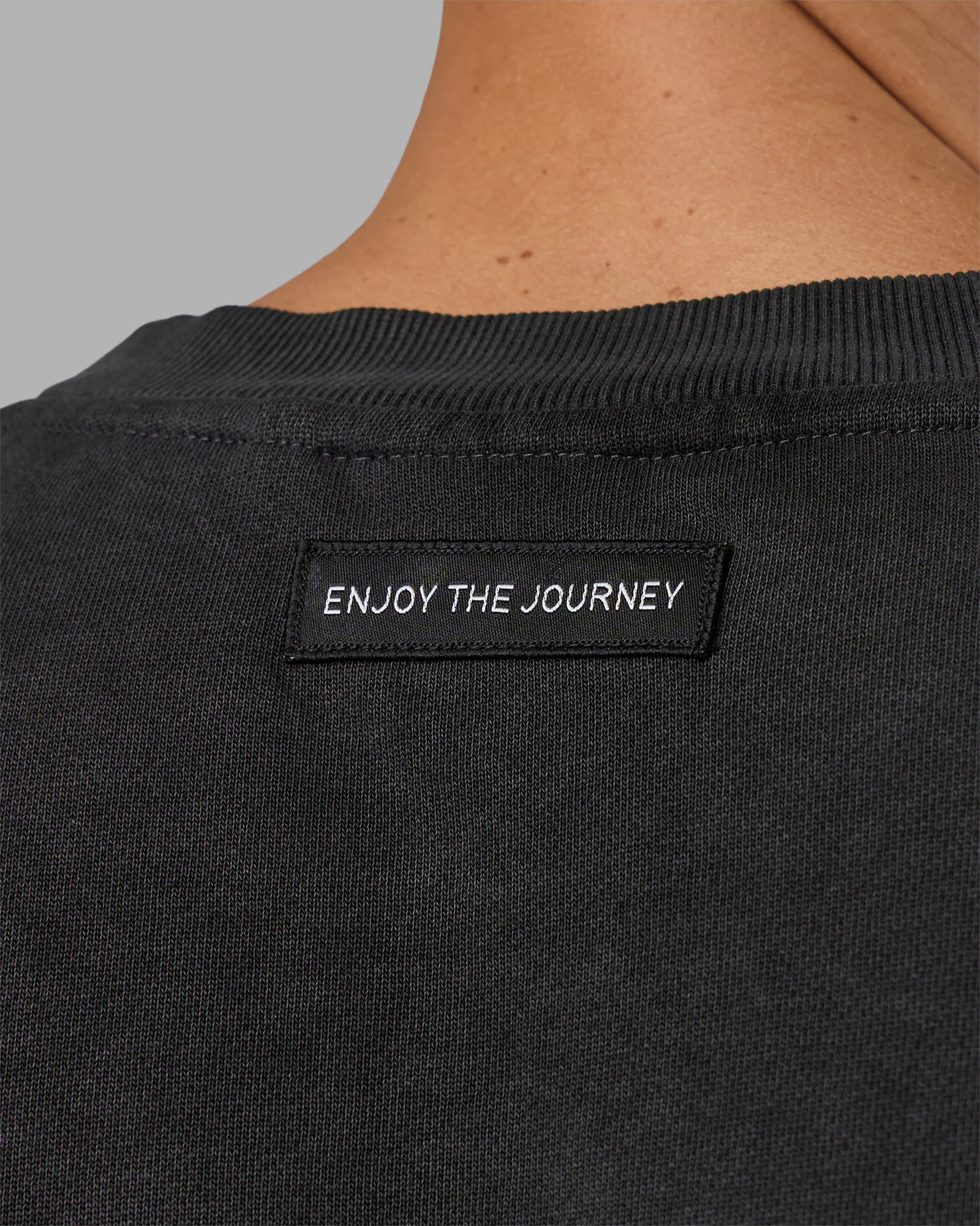 Segmented Oversized Sweater - Black Washed