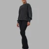 Segmented Oversized Sweater - Black Washed