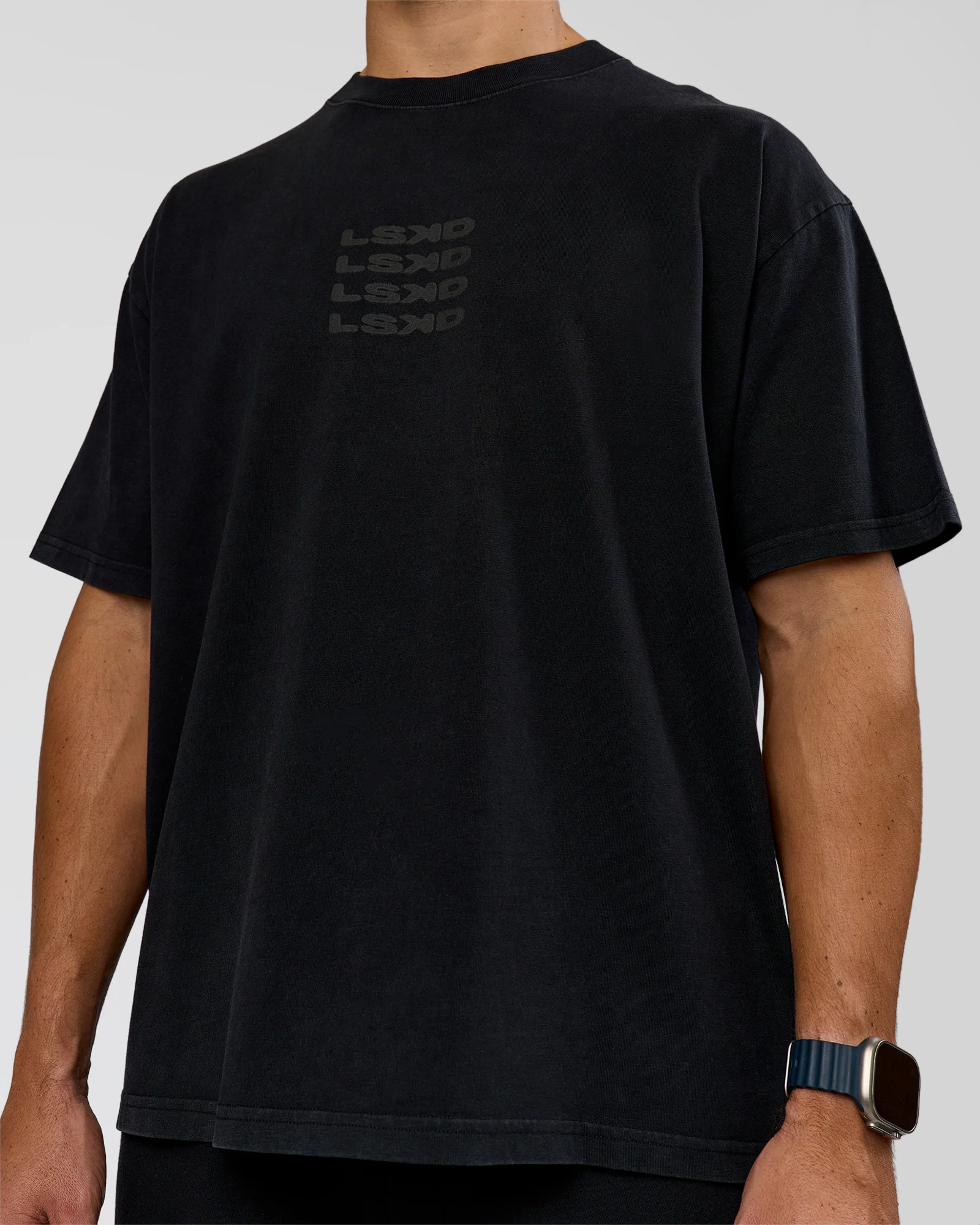 Move Fast Heavyweight Oversized Tee - Black Washed